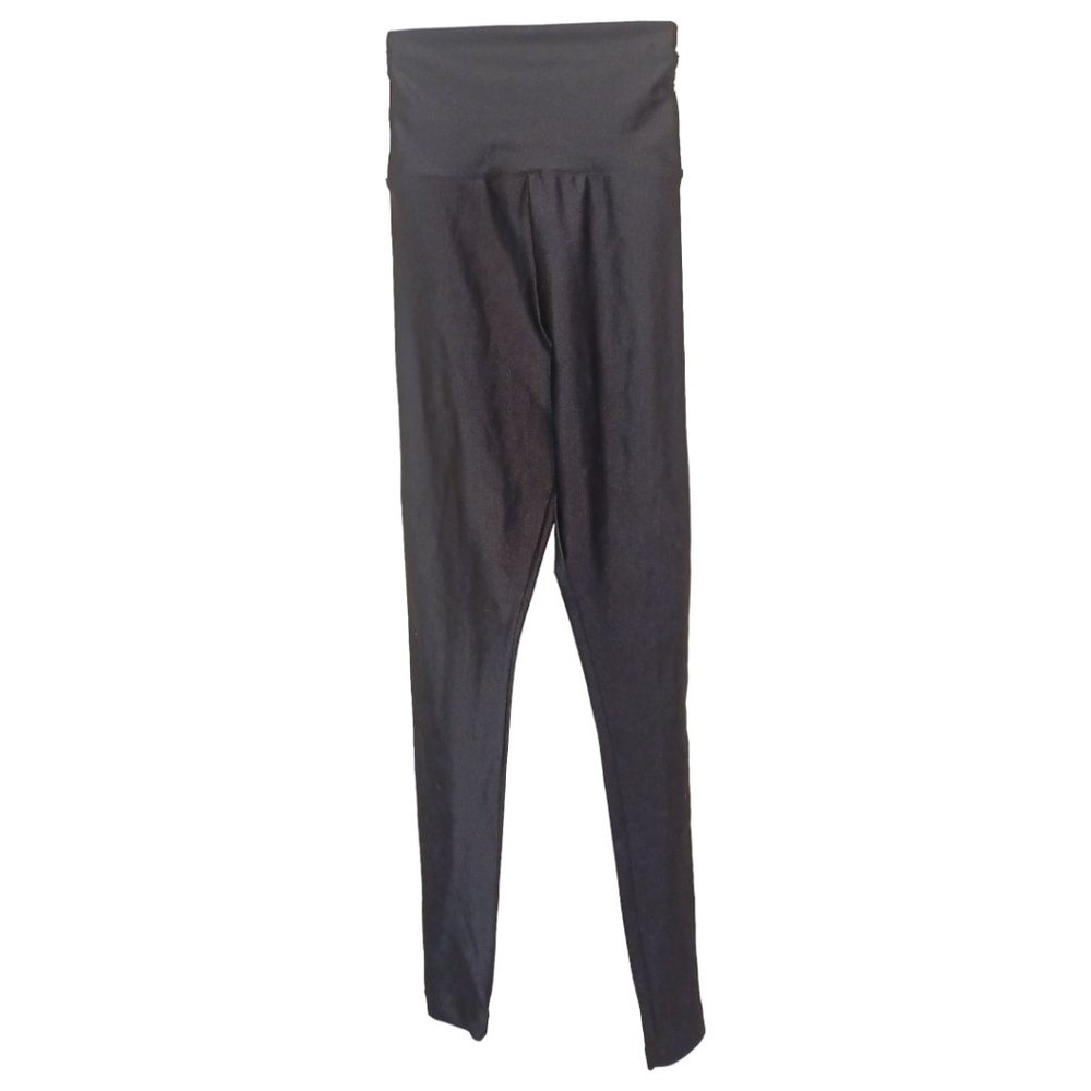American Apparel Women's Nylon Tricot High Waisted Leggings Black Size Small